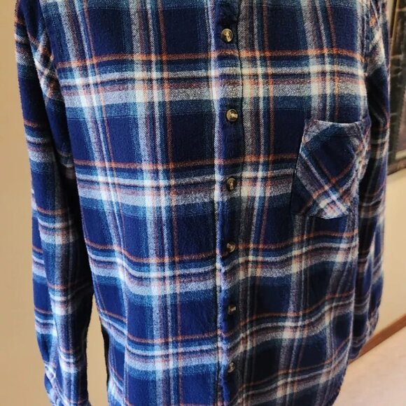 U2B, women's, Shirt Jacket, Lined with poly fleece, Large, Blue & Red Plaid, L - Picture 2 of 7